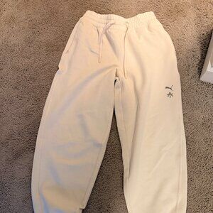 Puma White Sweat Pants